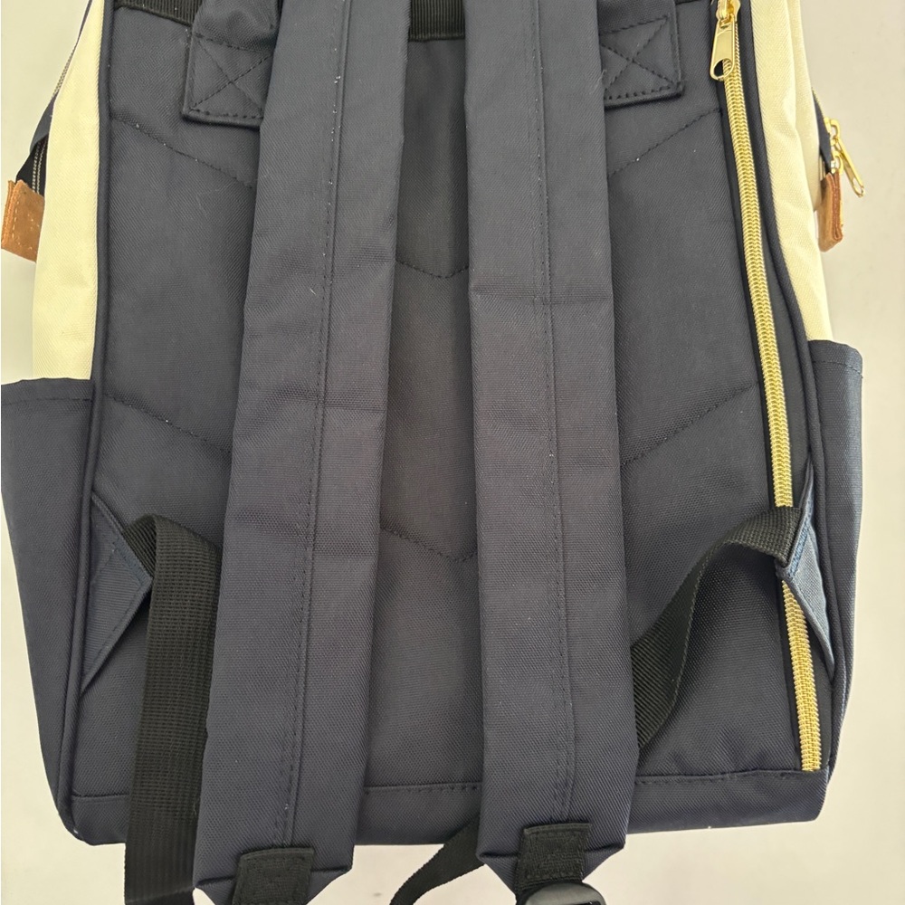 Himawari Cream & Fuchsia Canvas Backpack Laptop Carrier - Picture 3 of 9